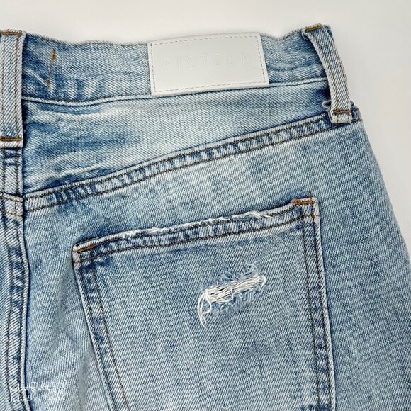 Pistola Light Wash Distressed Denim Shorts Size 25 - Picture 3 of 8